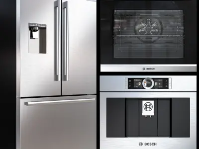 bosch kitchen appliances Low-poly 3D model