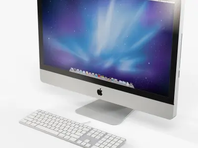 Apple IMac 27 with Keyboard MB110 and Magic Mouse 3D model