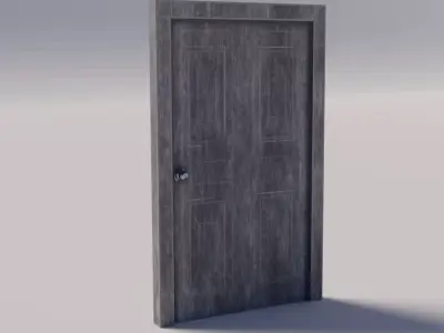 Old Dirty Door Low-poly 3D model