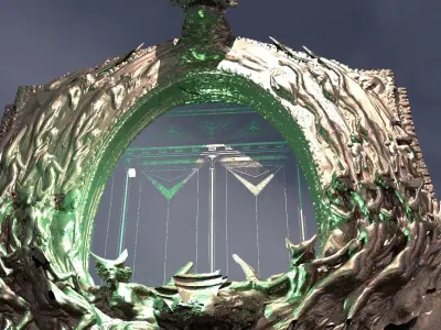 Witches Medieval Portal Doorway 3  3D model