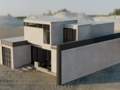 Seaside Residential House 3D model