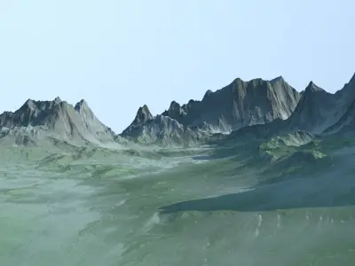 mountains mountain with snow 3D model
