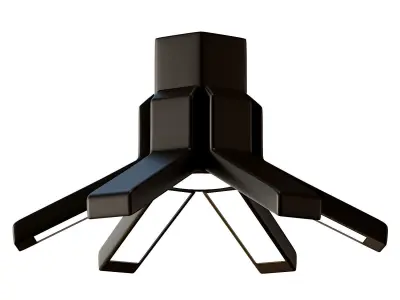 ASTER MEDIUM BLACK CEILING LAMP BY ROBERTO FAVARETTO 3D model