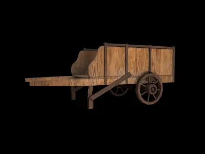 wheelbarrow Low-poly 3D model