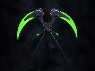 Sci-fi Sickle Low-poly 3D model