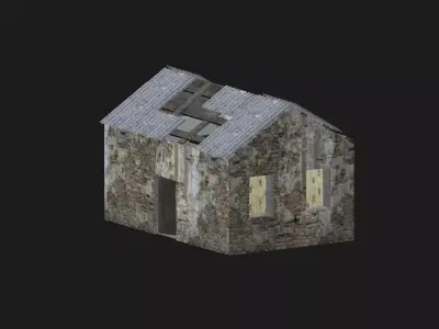 old house PBR Low-poly 3D model