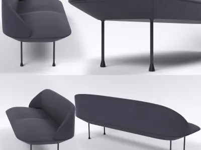 Muuto Oslo 3-Seater 3D model