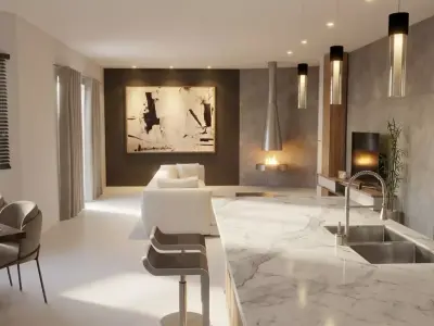 Modern Living Room 3D model 25