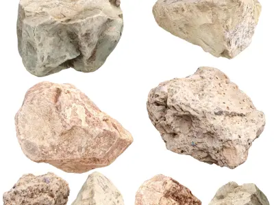 3D Scanned Rubble Debris Collection Vol 03 Low-poly 3D model