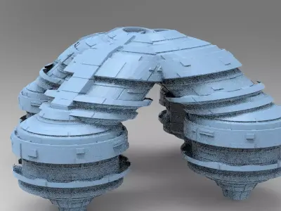 Moon base relay system Base 2  3D model