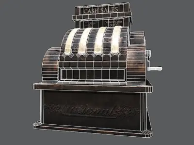 Ancient Chinese cash register Low-poly 3D model