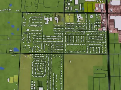 Minneapolis City Low-poly 3D model