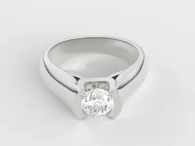 unisex diamond ring 3D print model purchase