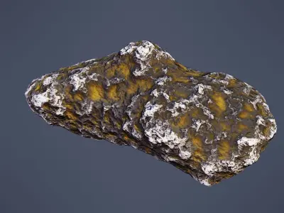 Asteroid rock Low-poly 3D model
