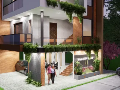 Contemporary Apartment Building - Modern Residence 3D model
