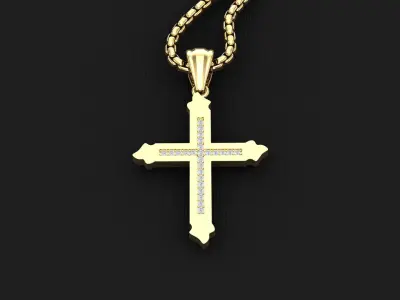 Cross Light Gold 3CP003 3DM STL 3D model