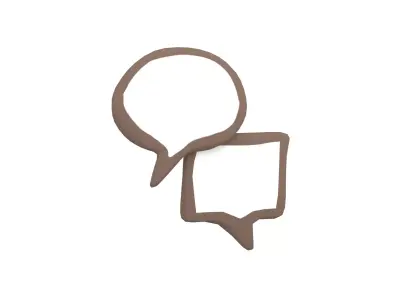 Speech Balloon v18 003 Low-poly 3D model