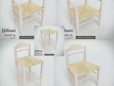  5 model pack - Billiani Vincent VG rope seat chair