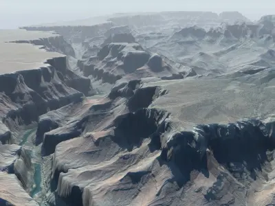 Grand Canyon USA Landscape 3D model