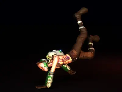 Alien augmented character for Blender version 2 83 1 and later Low-poly 3D model