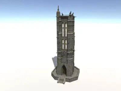 Tour Saint Jacques Low-poly 3D model