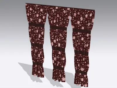 Curtain Low-poly 3D model 42