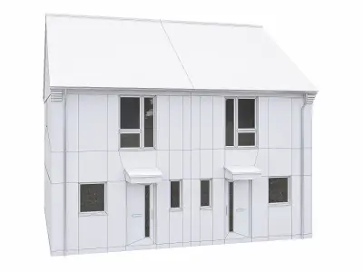 Neighborhood Houses P16 Low-poly 3D model