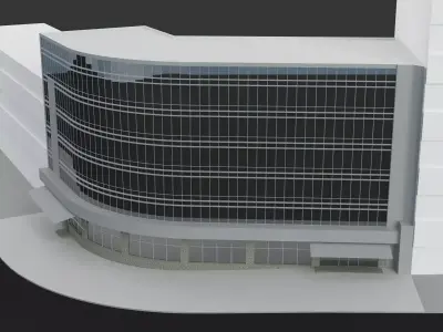 Corner Office Corporate Building 3D model