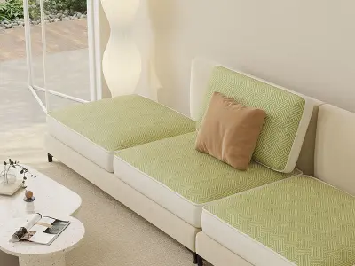 Mid Century interior scene  3D model