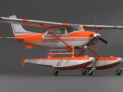  Splash Seaplane Floats Orange 