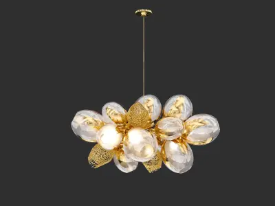 Chanceux Brushed Chandelier 3D model