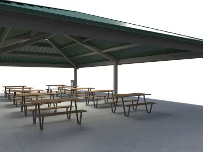 Public Building-006 Park Pavilion 3D model