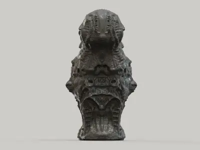 Biomorphic Horror Totem Stl statue figurine  3D print model