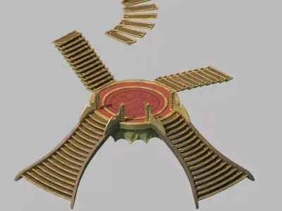 Game Architecture - Brothels - Stairs 01 3D model