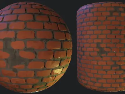 Stylized Brick Wall Material 01 Texture