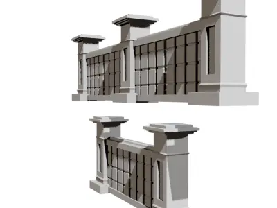 3D Concrete Balustrade 3D print model