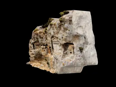 Lycian King Tombs Dalyan Turkey Printable STL 3D Model 3D print model
