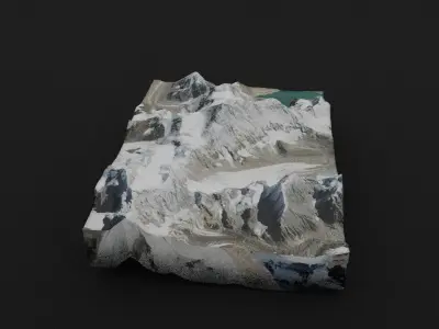 Shishapangma Low-poly 3D model