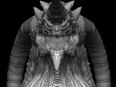 Guyver Gregole head bust realistic 3D model