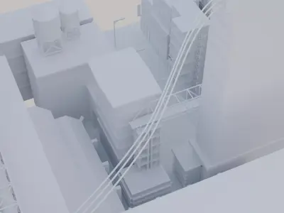City street Free low-poly 3D model purchase