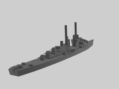 USS Atlanta - Model for small scale printing 3D print model