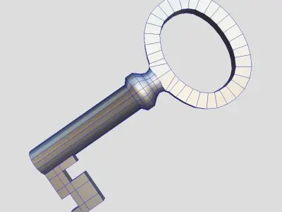 Key 6 Low-poly 3D model