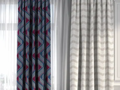 Curtain Set 202 3D model