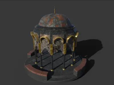 Ottoman Dome Pavilion Low-poly 3D model
