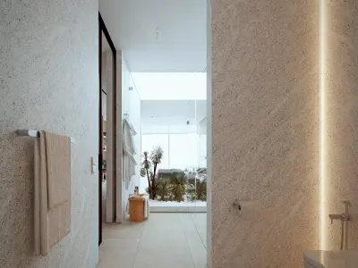 Highrise Hotel Bathroom 3D model