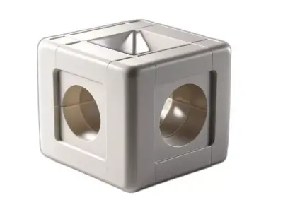 Modular Cube Connector Building Block Low-poly 3D model