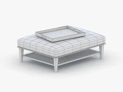 0353 - Bed Low-poly 3D model