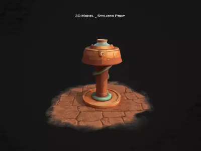 3D stylized prop pump 3D model