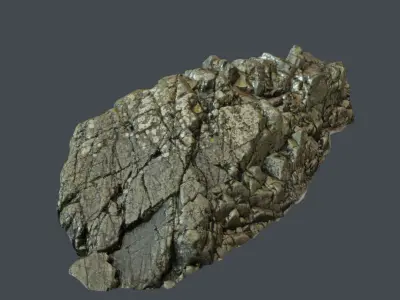 3d scanned rock cliff J 3D model