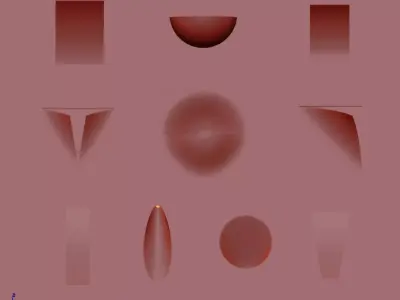 Minimalist Artistic Wall Light Set 3D model